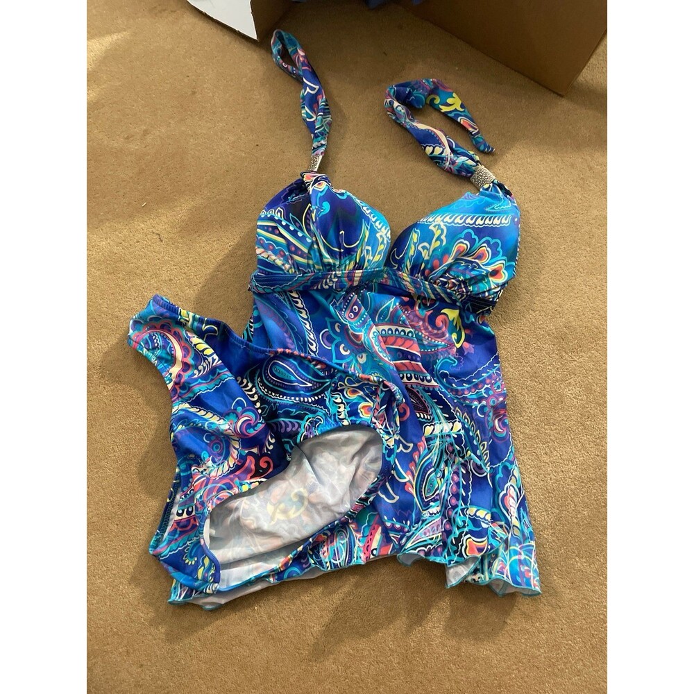 Tankini Venus  blue paisley